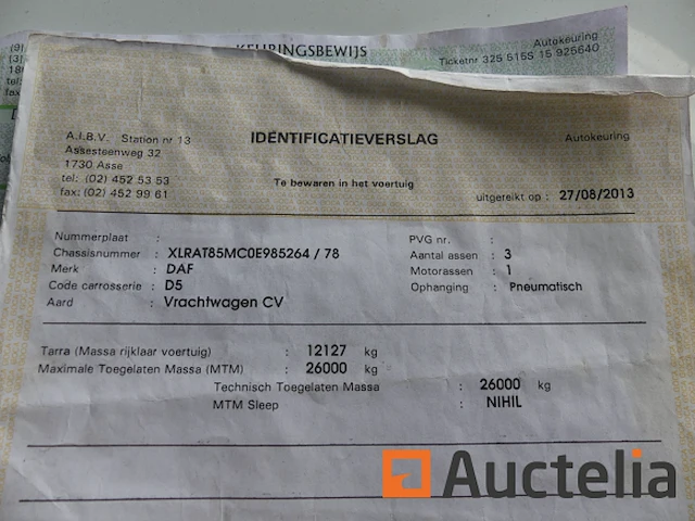 Tractor aanbouwdeel daf fat cf-m4tn3 (2013-57.000 km-vin:xlrat85mc0e985264) - afbeelding 4 van  21