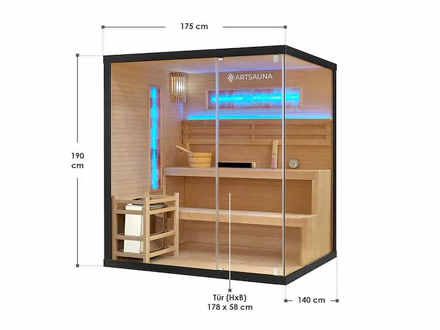 Traditionele sauna - harvia 3,5 - 8 kw 2 - 4 personen - afbeelding 16 van  23