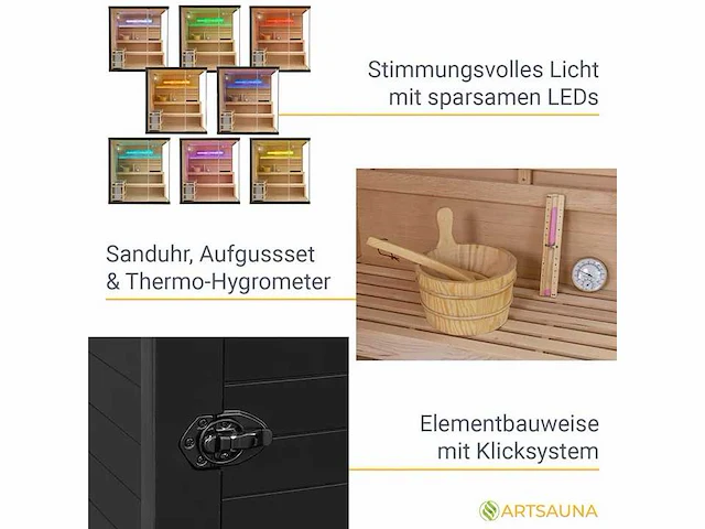 Traditionele sauna - harvia 3,5 - 8 kw 2 - 4 personen - afbeelding 19 van  23