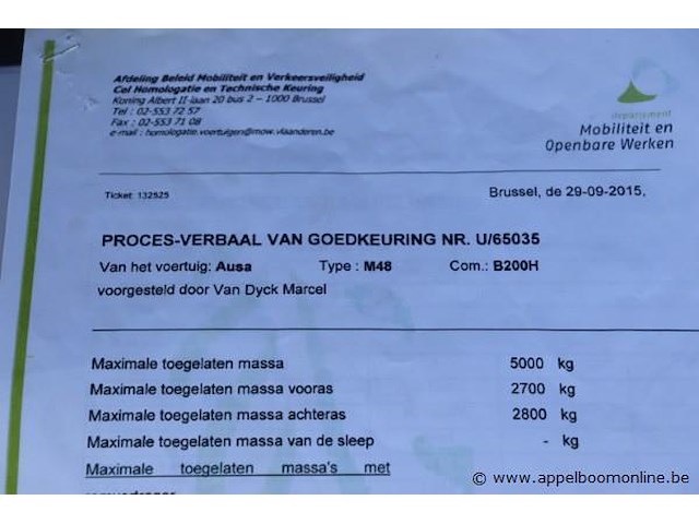 Trage vrachtwagen/veegmachine ausa b200h, datum 1ste inschrijving 27/10/2017, chassisnummer ua1m487h048777821, compleet met 2 units - afbeelding 3 van  13