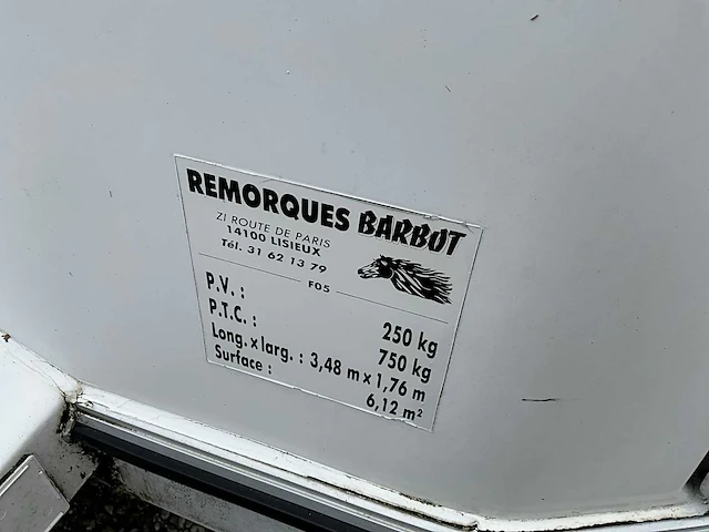 Trailer voor bv moto, evenementen,… 750kg - polyester - afbeelding 20 van  20