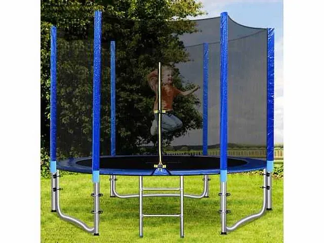 Trampoline ø 305 cm + net + ladder + beschermzeil - afbeelding 1 van  4