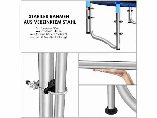 Trampoline ø 305 cm + net + ladder + beschermzeil - afbeelding 3 van  4