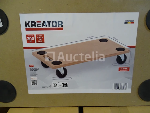 Transporthulpmiddel - tot 200 kg kreator krt670001 - afbeelding 2 van  2