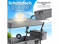 Transportwagen met dak en tas - capaciteit 120 kg - afbeelding 3 van  6