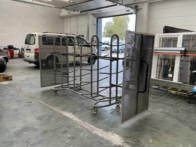 Transportwagen voor ramen of kozijnen winkelwagens - afbeelding 1 van  13