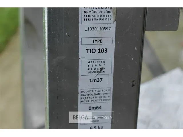 Trapladder petry tio103 1m37 0,64 platvorm - afbeelding 3 van  4