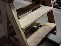 Trapladders in hout 2 st - afbeelding 1 van  2
