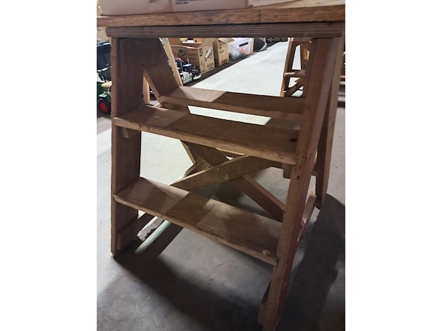 Trapladders in hout 2 st - afbeelding 2 van  2