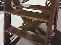 Trapladders in hout 2 st - afbeelding 2 van  2