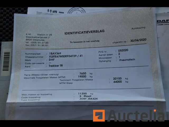 Trekker daf ft xc105-410 (xlrte47ms0e934729), 12/2011 - afbeelding 25 van  33