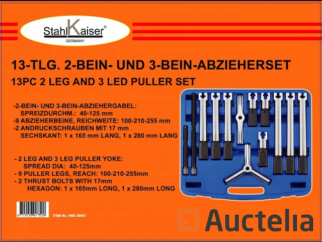 Trekker set, 2 en 3 armig, 13-dlg inwendig en uitwendig - afbeelding 1 van  2