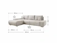 Trendy en comfortabele bank met corduroy stof - afbeelding 4 van  5