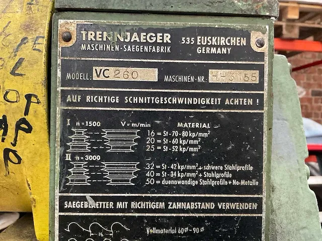 Trennjaeger vc260 afkortcirkelzaagmachine - afbeelding 3 van  6