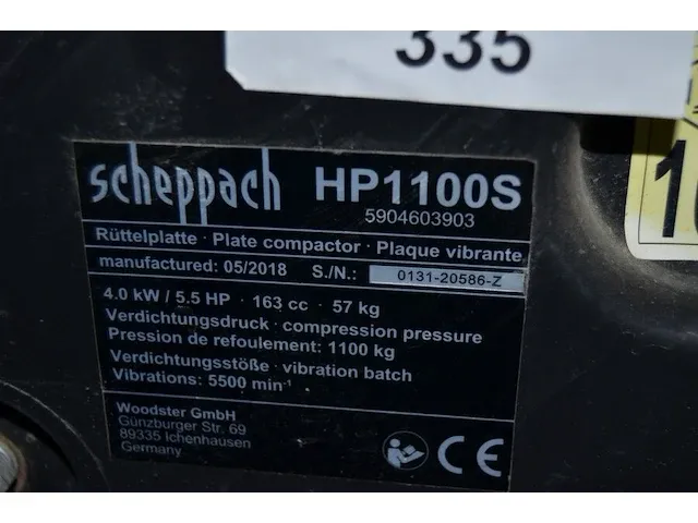 Trilplaat blauw scheppach hp1100s - afbeelding 5 van  7