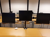 Triple monitor arm mount, with 3x 17" dell monitor - afbeelding 1 van  2