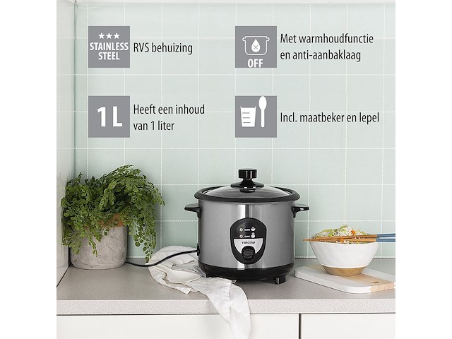 Tristar - rice cooker - 1 l - afbeelding 3 van  5