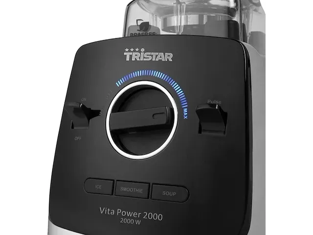 Tristar bl-4473 vitapower 2000 blender zwart/rvs - afbeelding 3 van  3