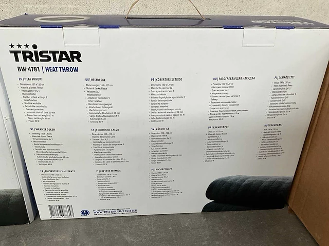 Tristar bw-4781 warmtedeken (5x) - afbeelding 7 van  8