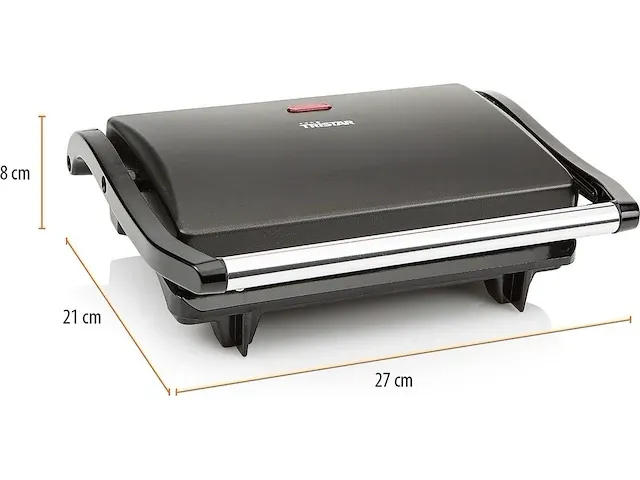 Tristar gr-2650 contactgrill zwart/rvs - afbeelding 3 van  3