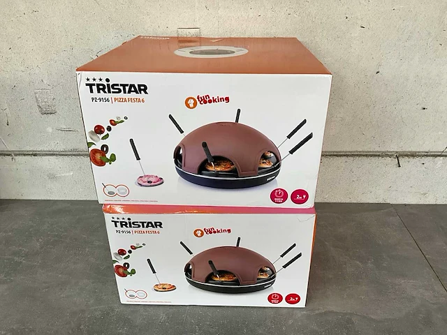 Tristar pz-9156 pizza festa 6 personen (2x) - afbeelding 1 van  7