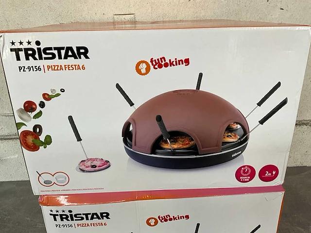 Tristar pz-9156 pizza festa 6 personen (2x) - afbeelding 2 van  7