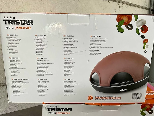 Tristar pz-9156 pizza festa 6 personen (2x) - afbeelding 6 van  7