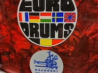 Trommel fanfare met riem en opbergbakmetaal (goede staat) metaal ø35 - afbeelding 5 van  7