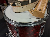Trommel fanfare met riem en opbergbakmetaal (goede staat) metaal ø35 - afbeelding 6 van  7