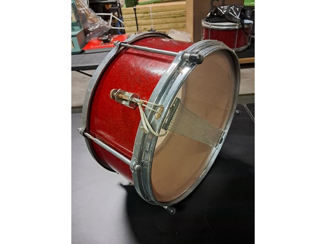Trommel fanfare metaal (goede staat) metaal ø35 - afbeelding 1 van  6