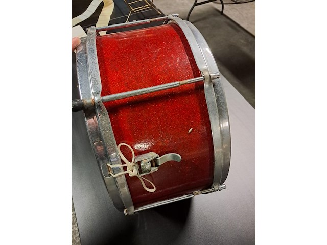 Trommel fanfare metaal (goede staat) metaal ø35 - afbeelding 2 van  6