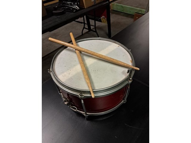 Trommel fanfare metaal (goede staat) metaal ø35 - afbeelding 4 van  6