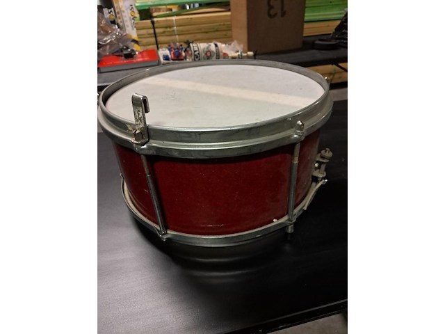 Trommel fanfare metaal (goede staat) metaal ø35 - afbeelding 4 van  4