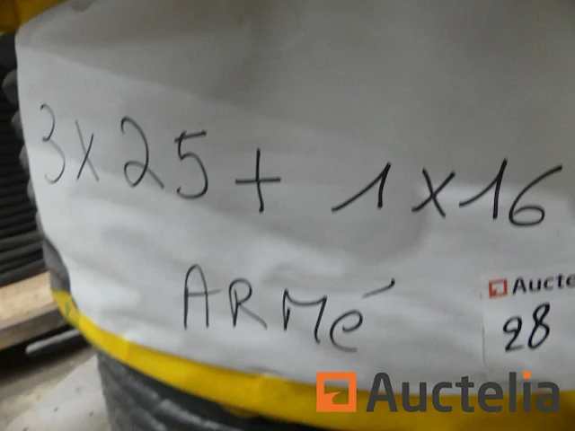 Trommel met 3 x 25 + 1 x 16 gepantserde kabel (80m) - afbeelding 4 van  4