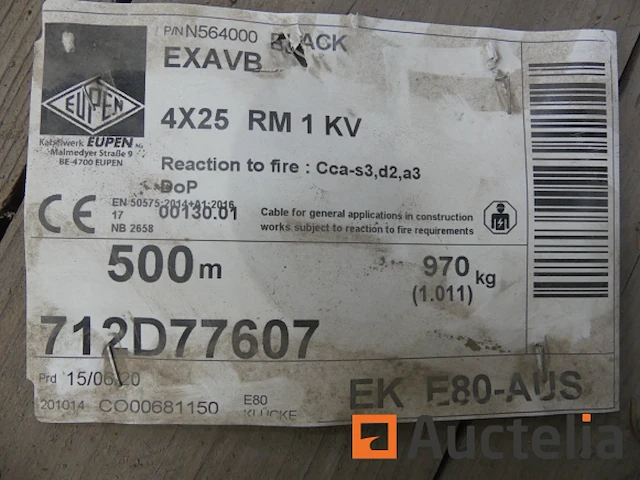 Trommel met 4 x 25 gepantserde kabel (500 m) - afbeelding 3 van  5