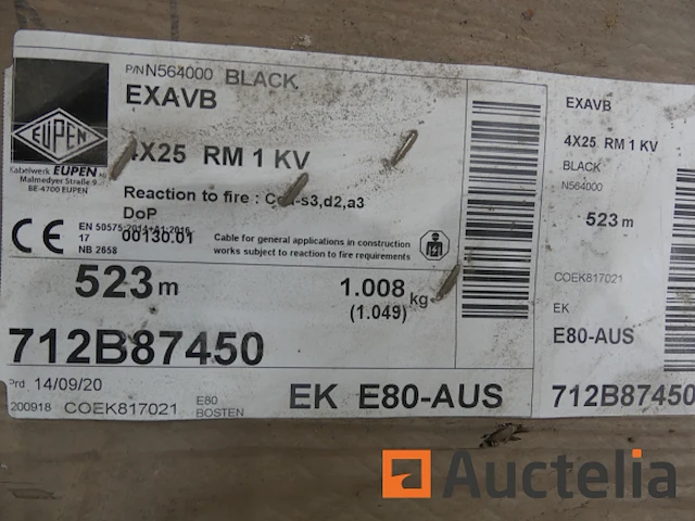 Trommel met 4 x 25 gepantserde kabel (523 m) - afbeelding 3 van  5