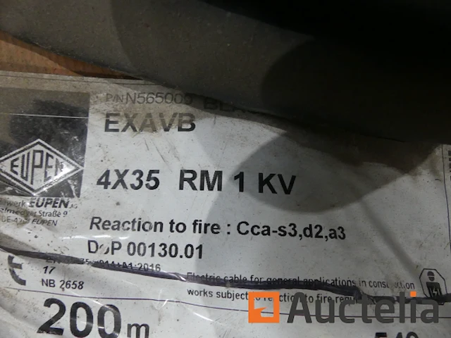 Trommel met 4 x 35 gepantserde kabel (80m) - afbeelding 1 van  5