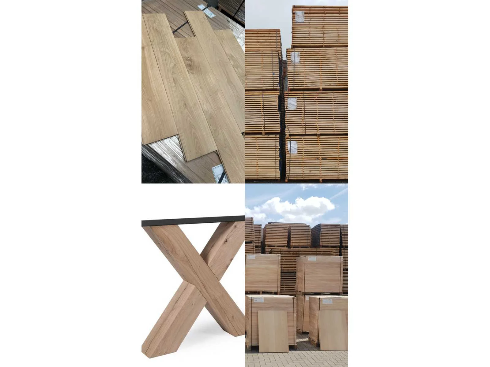 Tropisch hout, eiken balken en planken wegens stockopruiming