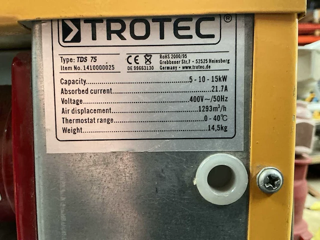 Trotec elektrische verwarming - afbeelding 2 van  2