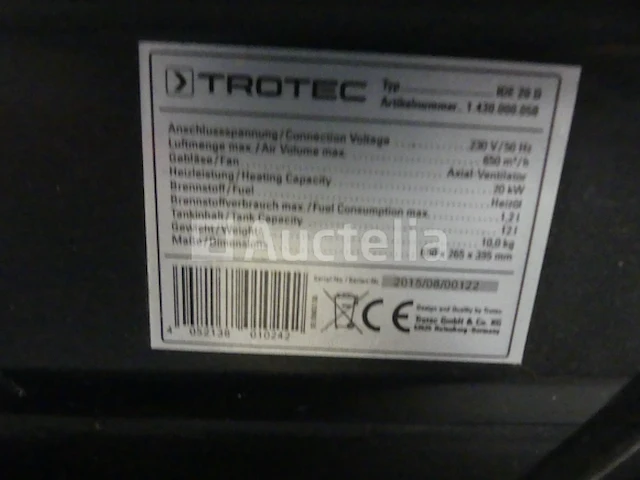 Trotec ide20d heteluchtkanon - afbeelding 1 van  7