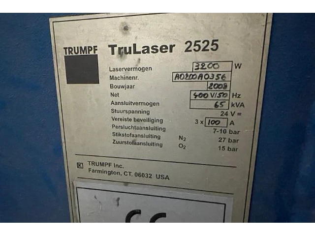 Trumpf trulaser 2525 laser snijmachine - afbeelding 7 van  49