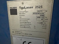 Trumpf trulaser 2525 laser snijmachine - afbeelding 7 van  49