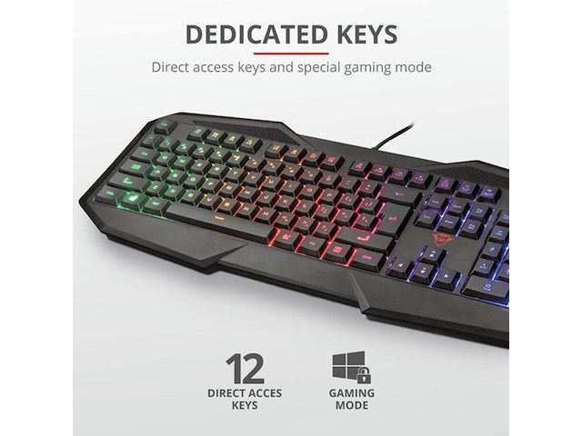 Trust- keyboard - be avonn gxt830rw - azerty - afbeelding 2 van  5