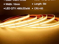 Ttway cob led strip waterdicht 2700k - afbeelding 2 van  3