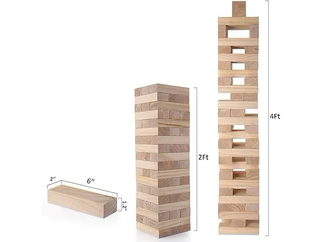 Tuahoo outdoor & garden games gigantische tuimeltoren - afbeelding 2 van  2