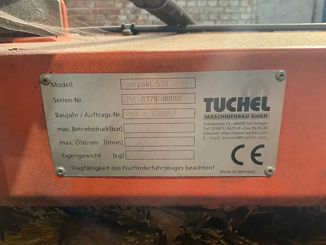 Tuchel kompakt 520-150 veegmachine - afbeelding 8 van  8