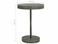Tuin bar set 5-delig en kussens gevlochten hars grijs - afbeelding 7 van  7