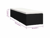 Tuin lounge stoelen theetafel 3 stuks gevlochten hars zwart - afbeelding 6 van  7