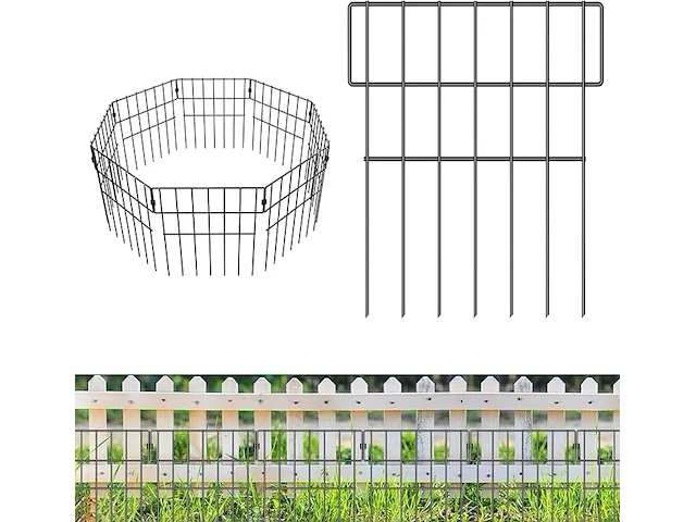 Tuin metalen hek 10 stuks - afbeelding 1 van  3