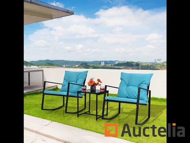 Tuin meubilair set 3 stukken, tafel en 2 stoelen - afbeelding 1 van  8